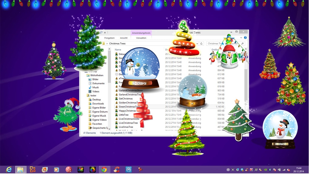 Animated Christmas Tree for Desktop: Virtuelle Weihnachtskiste
