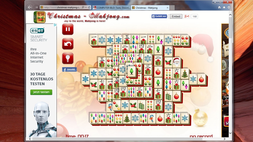 Christmas Mahjong: Klassiker-Spiel zu Weihnachten