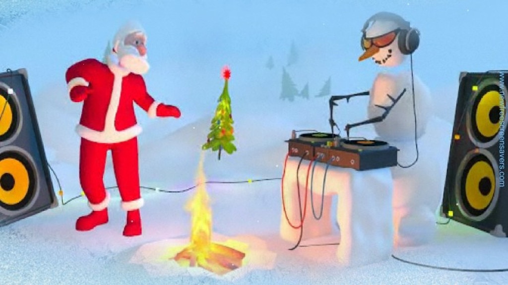 Party Snowman and Santa Screensaver: Tanzender Weihnachtsmann