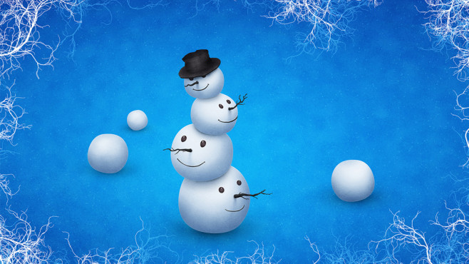 The Merry Snowman: Schneemann als Hintergrundbild © COMPUTER BILD