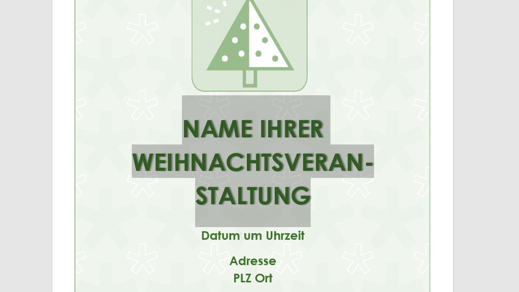 Weihnachtsparty-Flyer (Handzettel als Word-Vorlage)