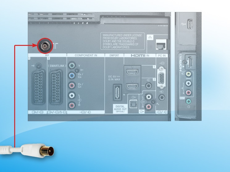 Anschluss für Koaxial-Stecker