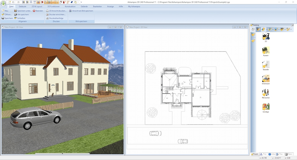 Screenshot aus Ashampoo 3D CAD Professional