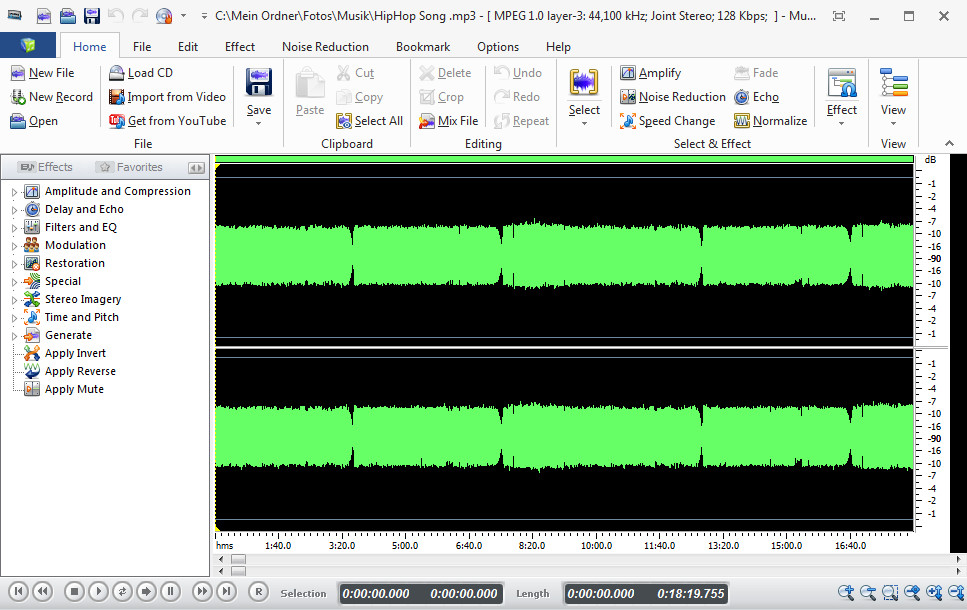 Screenshot aus Music Editor Free