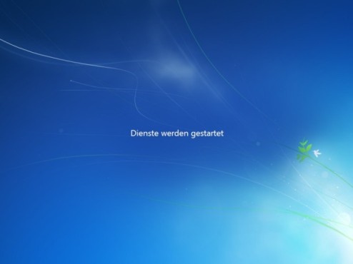 Windows 7 Installation: Neustart