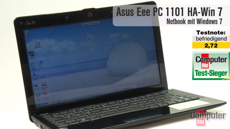 Video: Netbook Asus Eee PC 1101HA-Win-7 - COMPUTER BILD