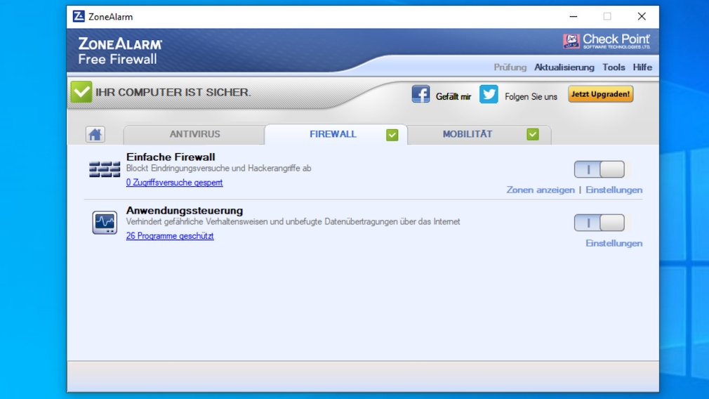 ZoneAlarm: Anleitung zur starken Personal Firewall - COMPUTER ...