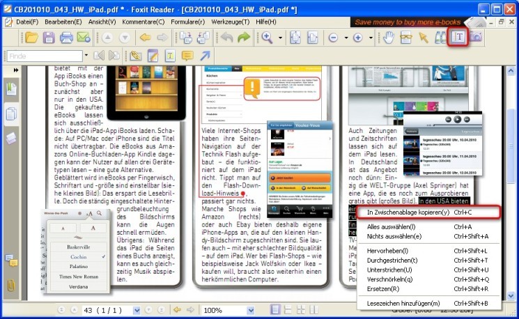 foxit reader pdf dateien offnen und bearbeiten bilder screenshots computer bild