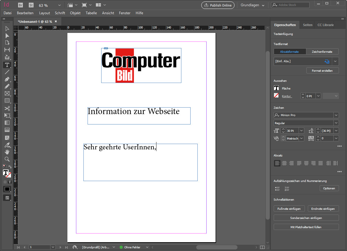 Adobe InDesign CC Download COMPUTER BILD