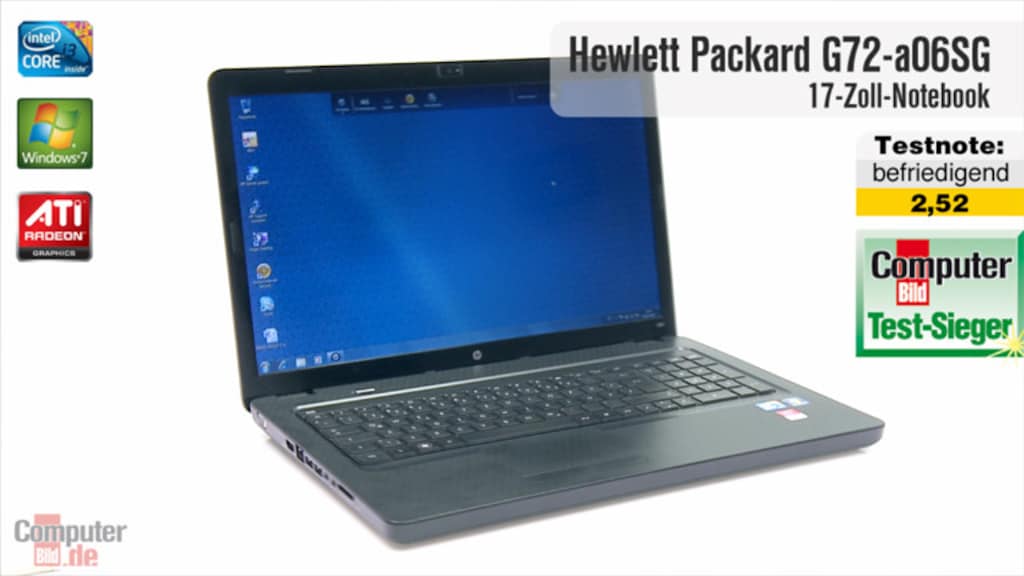 17-Zoll Notebook im Test: Hewlett-Packard G72-a065SG - COMPUTER BILD