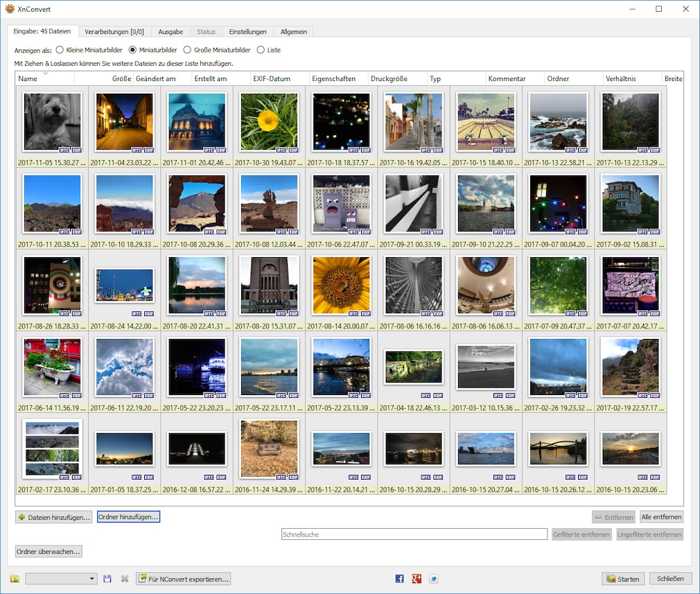 Screenshot aus XnConvert