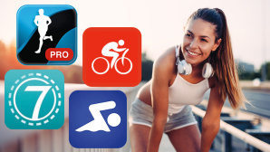 Fitness-Apps © nd3000-Fotolia.com, Runtastic, MySwimPro, BikeFastFit, Seven/Perigee