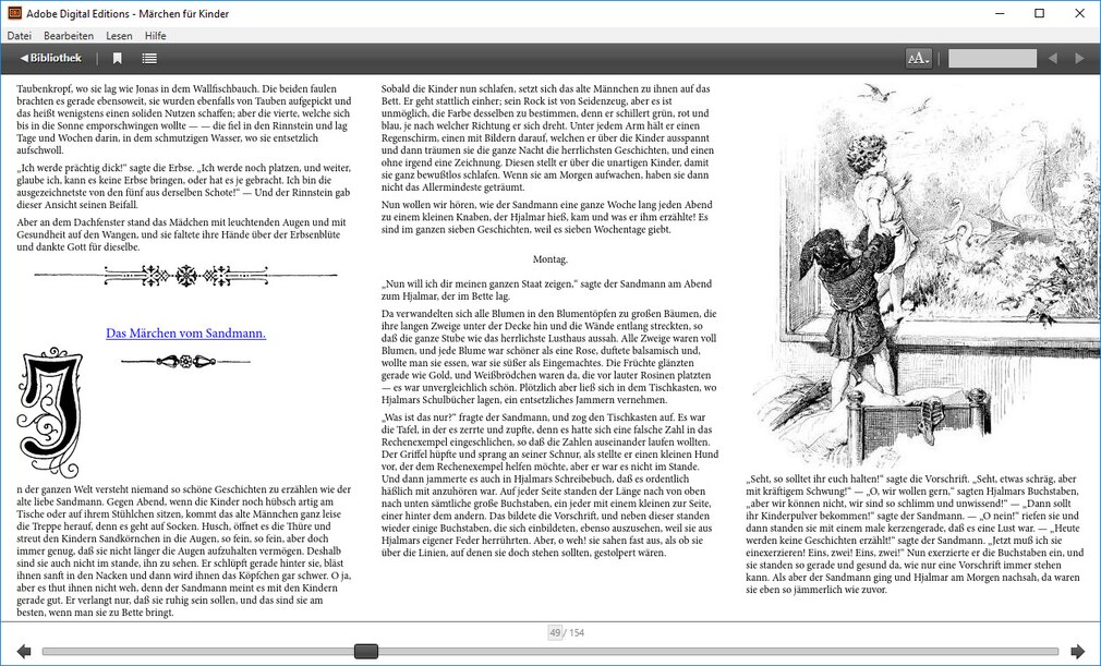 Screenshot aus Adobe Digital Editions 