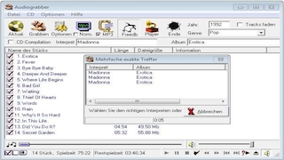 Screenshot aus Audiograbber