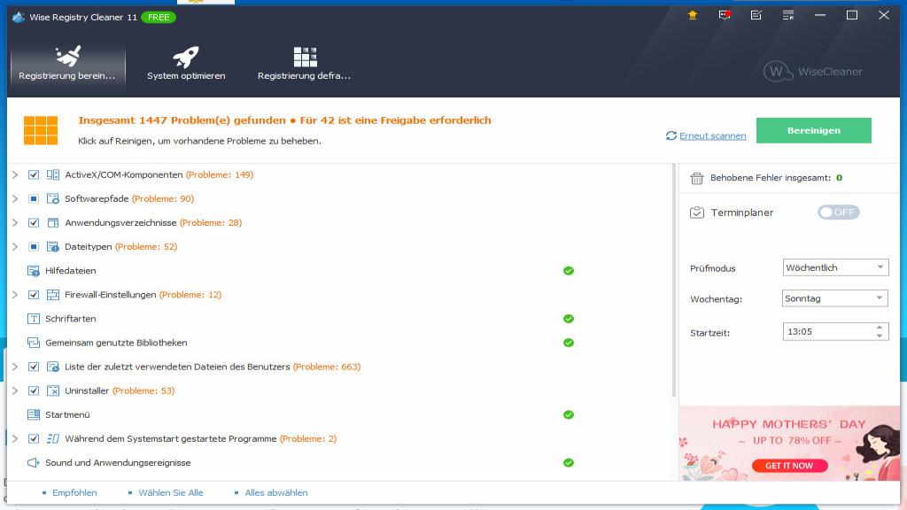 Wise Registry Cleaner