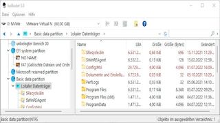 Screenshot aus IsoBuster