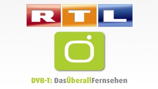 Die Logos von RTL und DVB-T