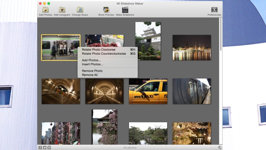 4K Slideshow Maker: Schlanker Foto-Optimierer mit hohen Auflösungen