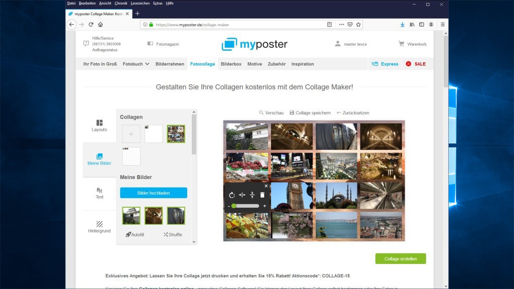 Collage Maker: Web-App für Fotocollagen