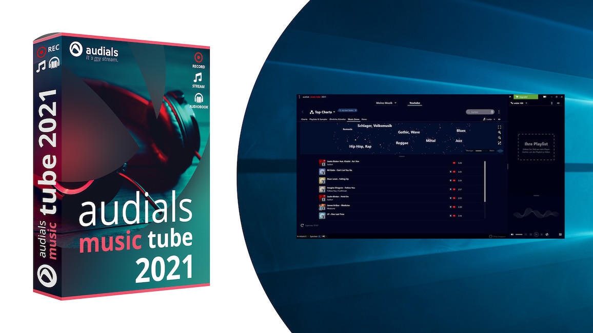 Audials Music Tube 2021 – Kostenlose Vollversion: Charts hören und herunterladen