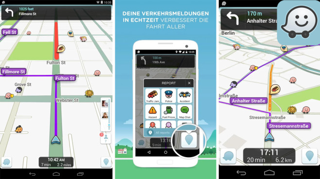 Waze soziales GPS und Verkehr © Waze Inc.