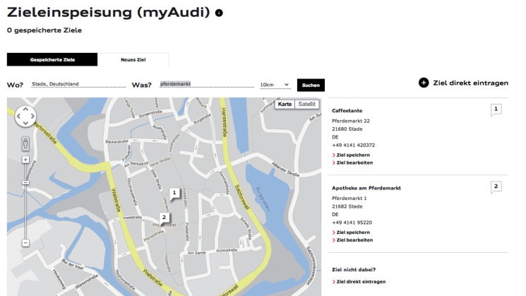 Audi Webseite