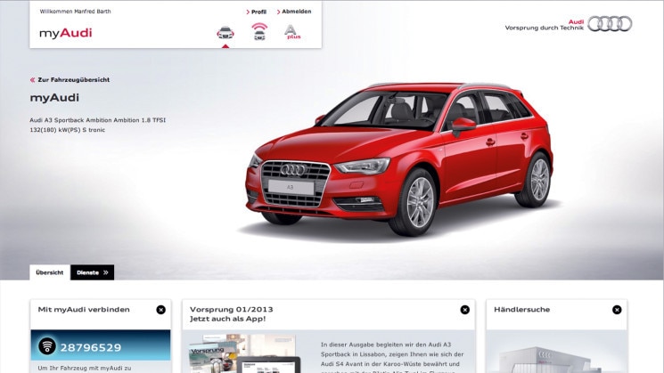 Audi Webseite