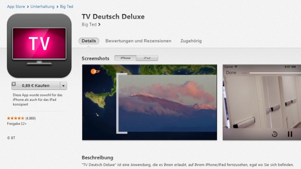 App TV Deutsch Deluxe