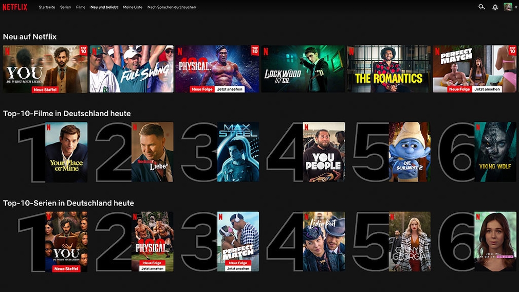Netflix Top-10-Inhalte