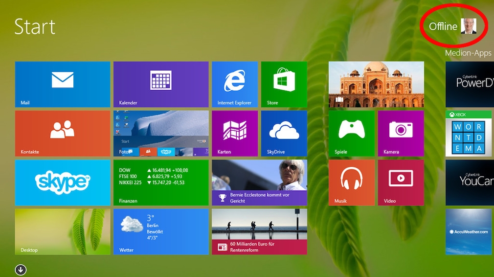 Windows 8 mit lokalem Benutzerkonto