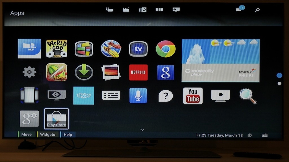 App-Auswahl vom Philips Android-TV