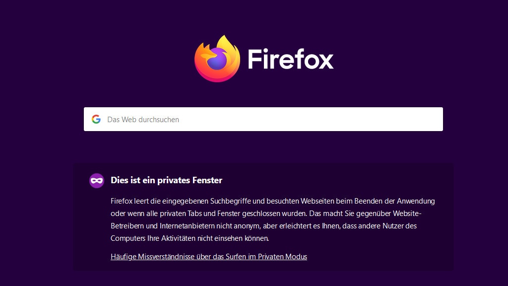 Firefox im privaten Modus nutzen