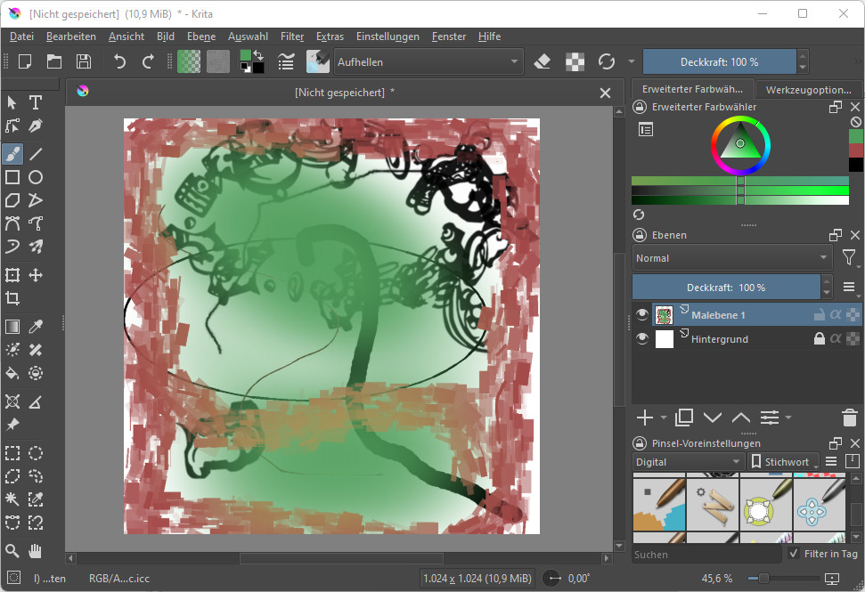 Screenshot aus Krita