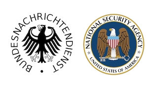 Logos von BND und NSA