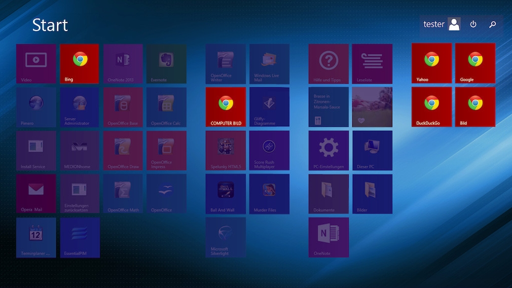 Windows 8 Kachelthemen