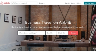 Screenshot der Airbnb-Webseite