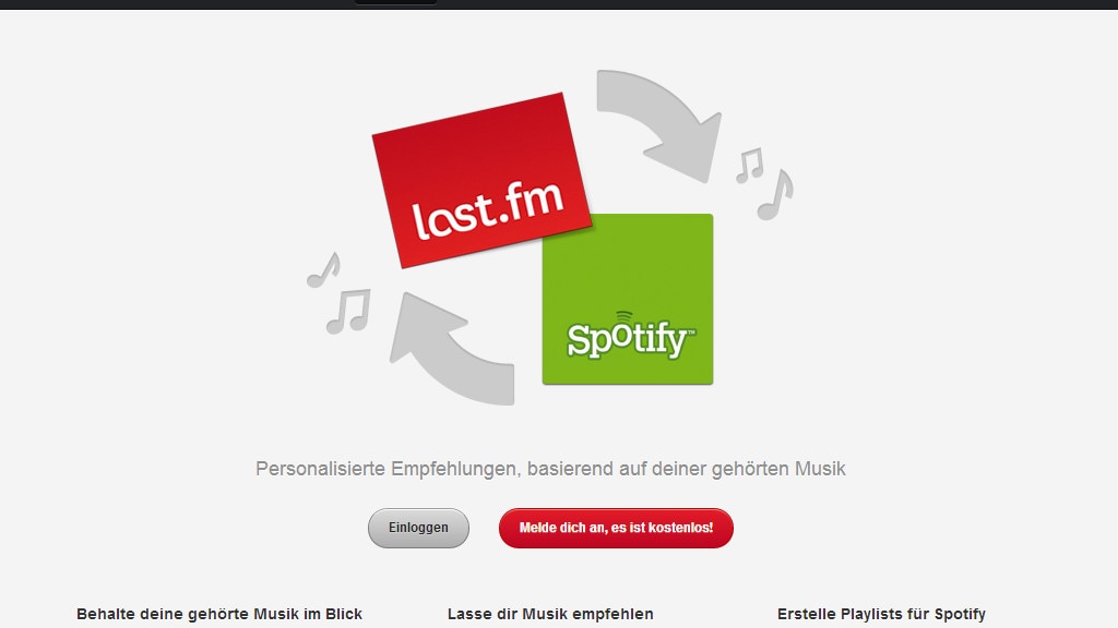 Personalisierte Musikempfehlungen (Desktop)