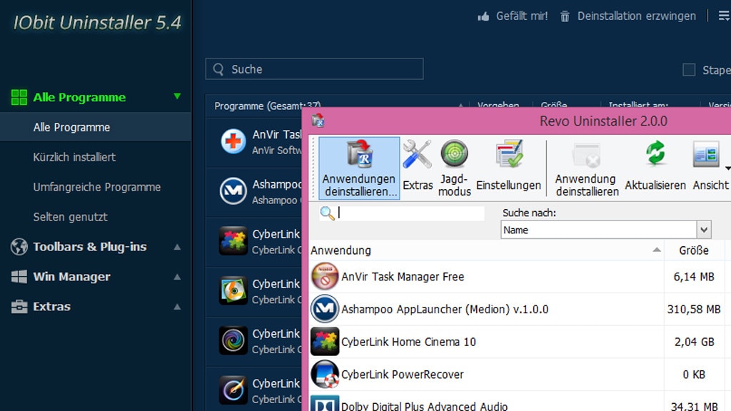 Zu viele Programme installiert IObit Uninstaller