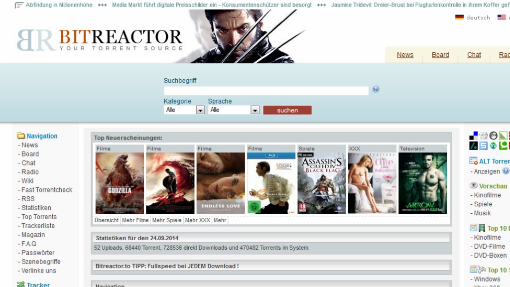 Miese Filmportale: Bitreactor.to