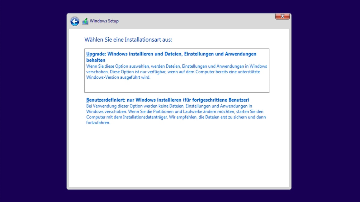 Windows 10 installieren