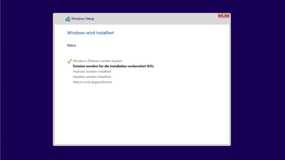 Windows 10 installieren