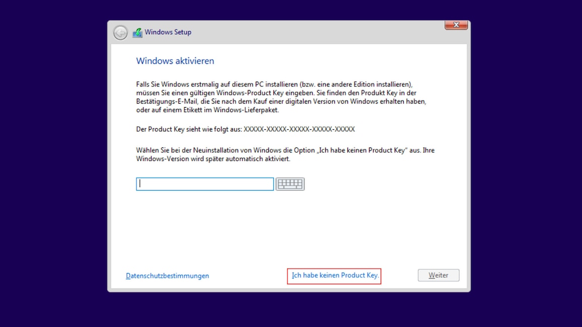 Windows 10 installieren