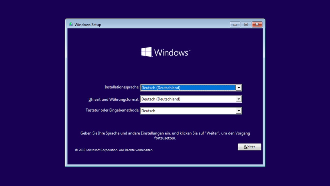 Windows 10 installieren