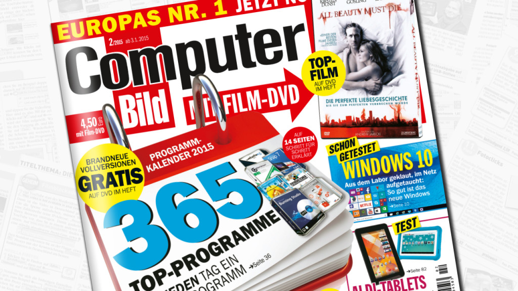 Heftvorschau 2/2015: Software, Windows 10 und Co. - COMPUTER BILD