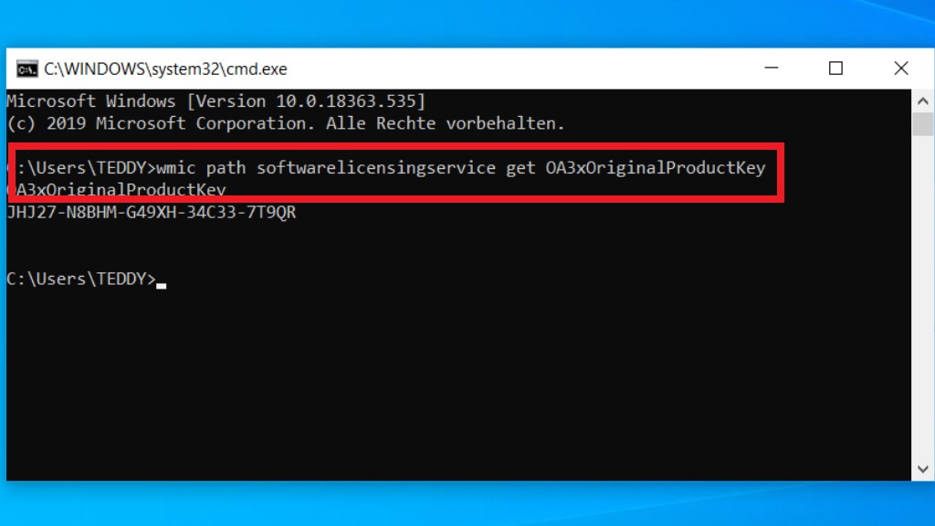 Windows 10: CMD-/PowerShell-Befehl