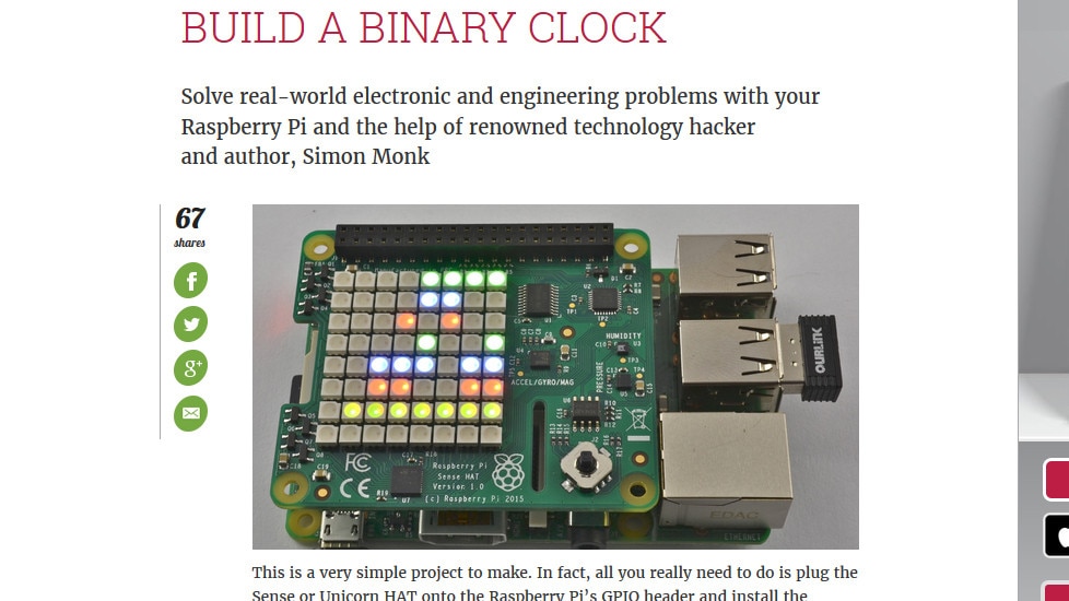 Bling-Bling: Raspberry Pi als Binär-Uhr