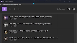 Screenshot aus 4K Video to MP3