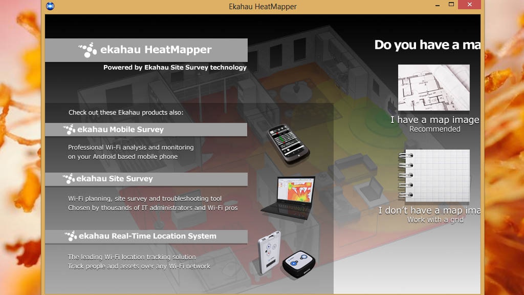 Screenshot von Ekahau HeatMapper