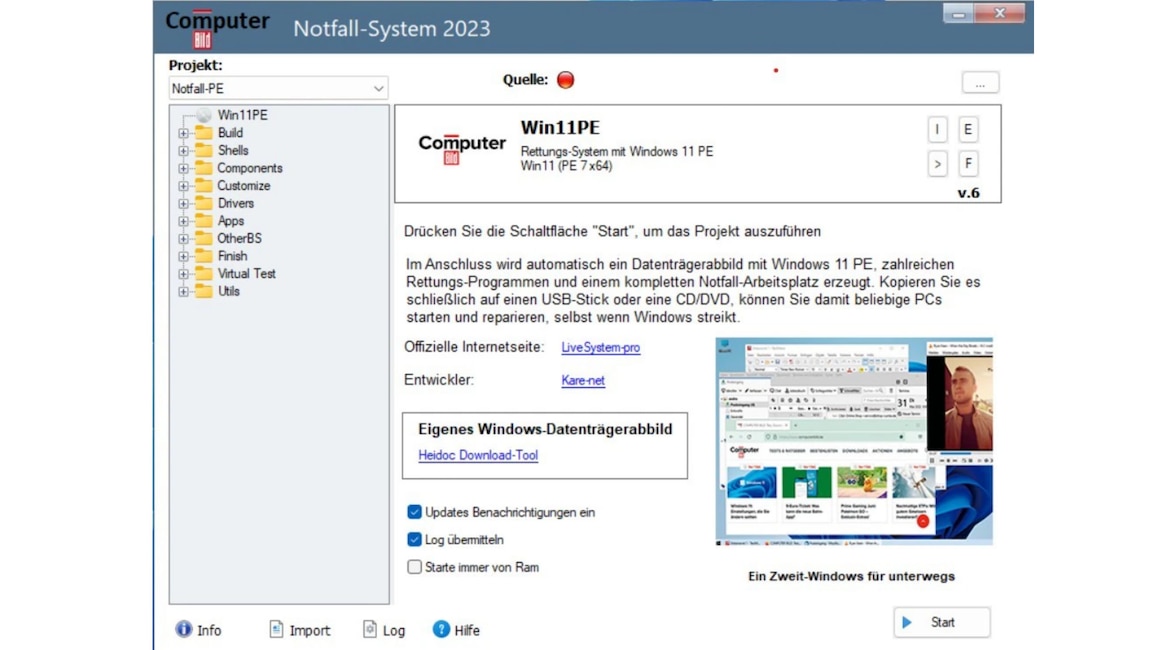 COMPUTER BILD-Notfall-System