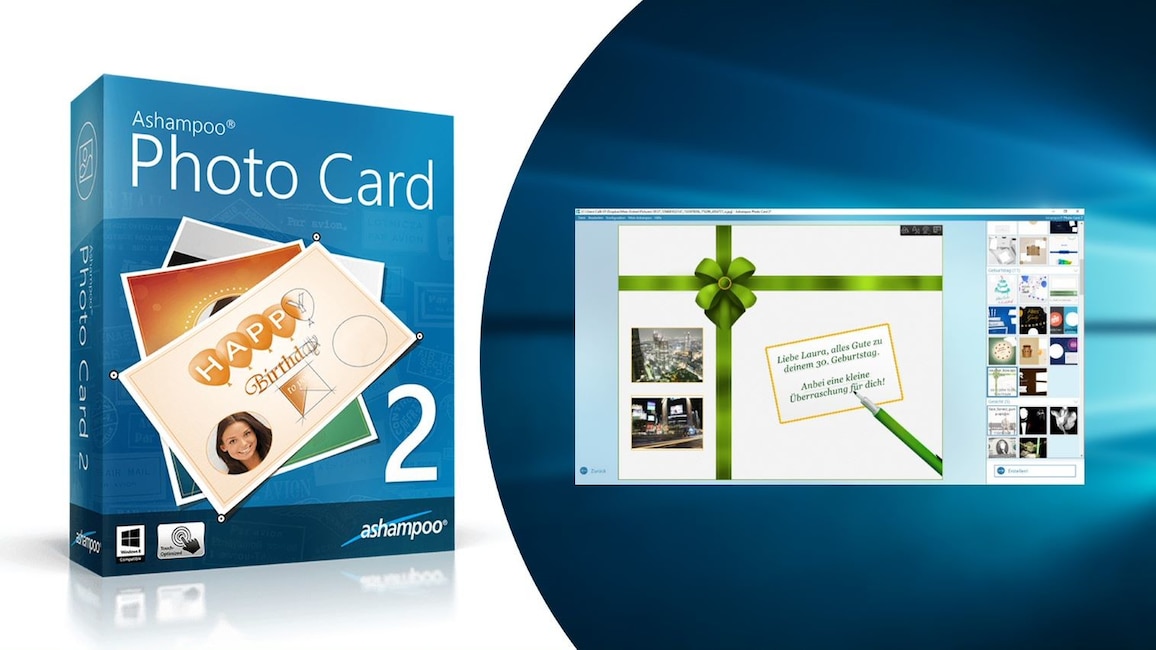 Ashampoo Photo Card – Kostenlose Vollversion: Grußkarten zusammenklicken